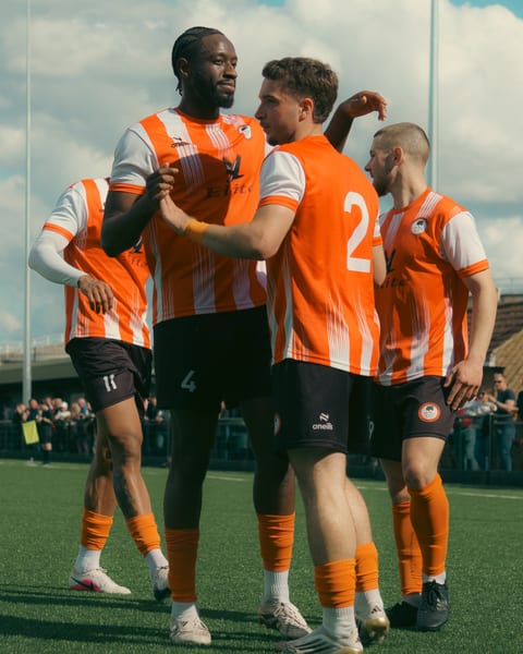 Celebrating a goal