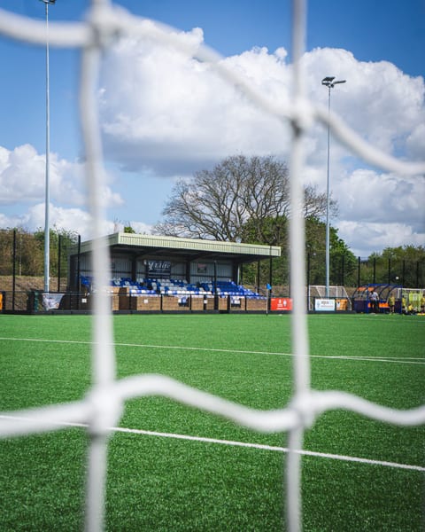 Ashford Town FC from behind the goal